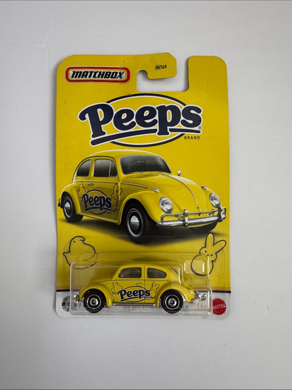 Matchbox Peeps Yellow Beetle Die-Cast Toy Car